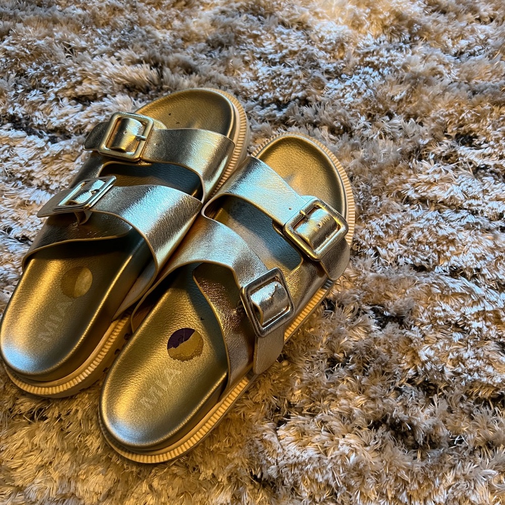 Gold Metallic Sandals